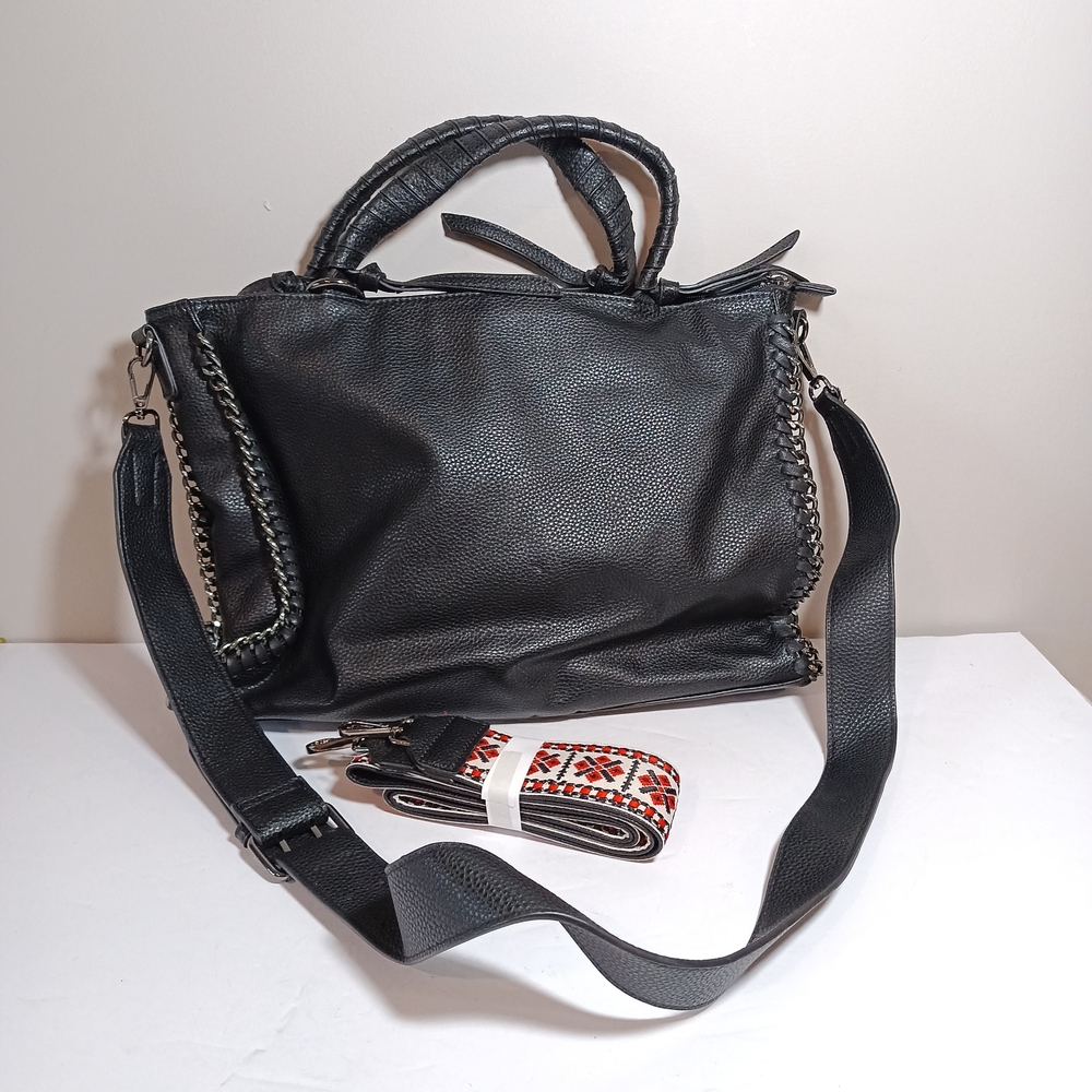 Expressions nyc vegan leather tote bags with adjustable crossbody strap New